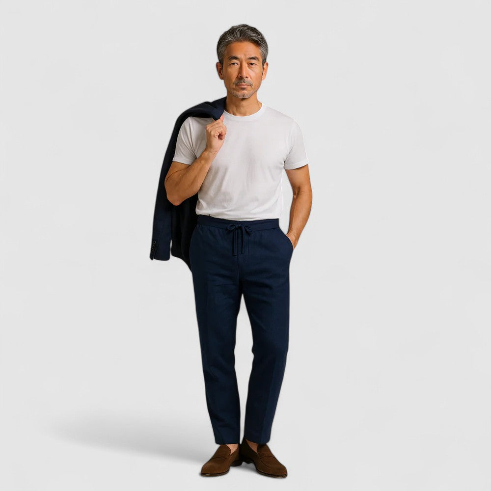 BREEZE | 通気性のあるコットンリネンパンツ