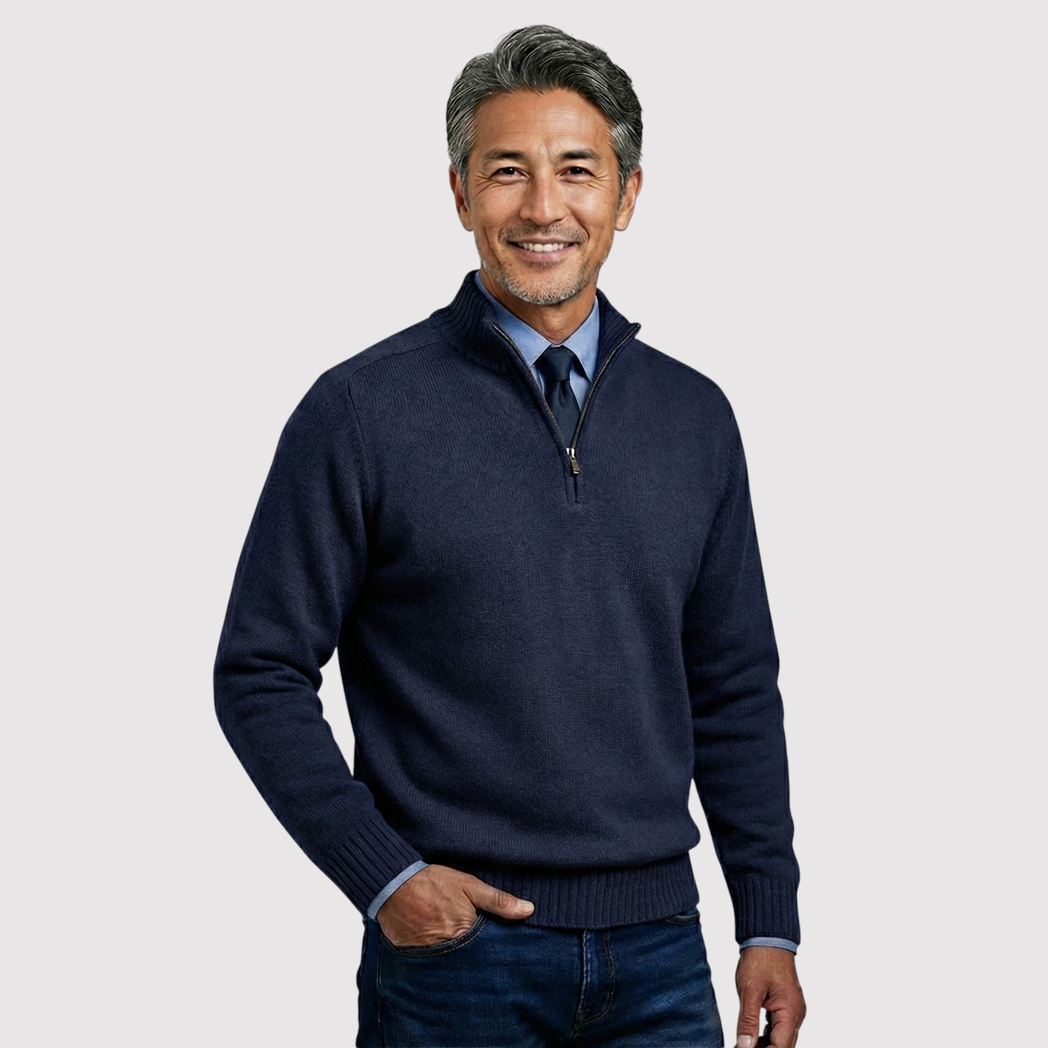 ICHIROH | プレミアム・ハーフジップ・セーター