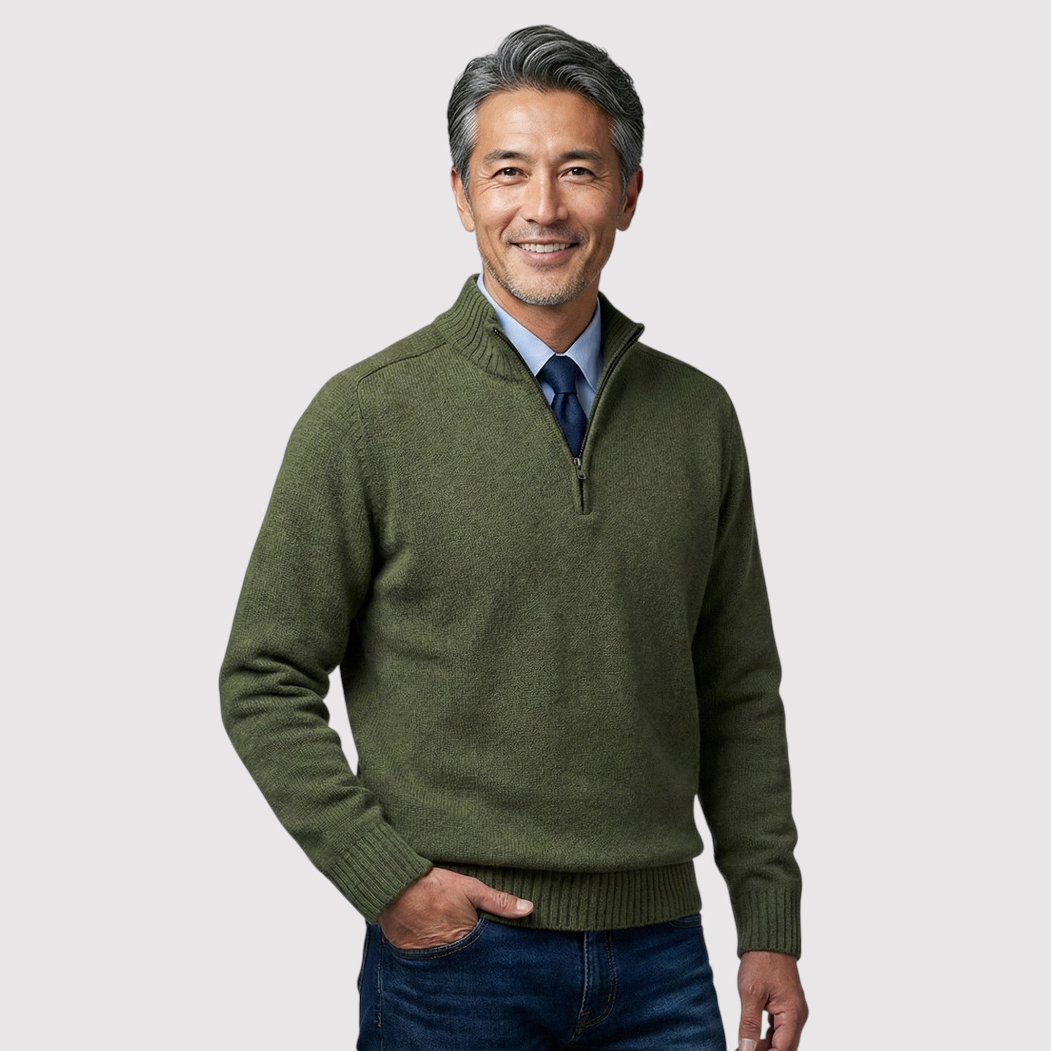 ICHIROH | プレミアム・ハーフジップ・セーター