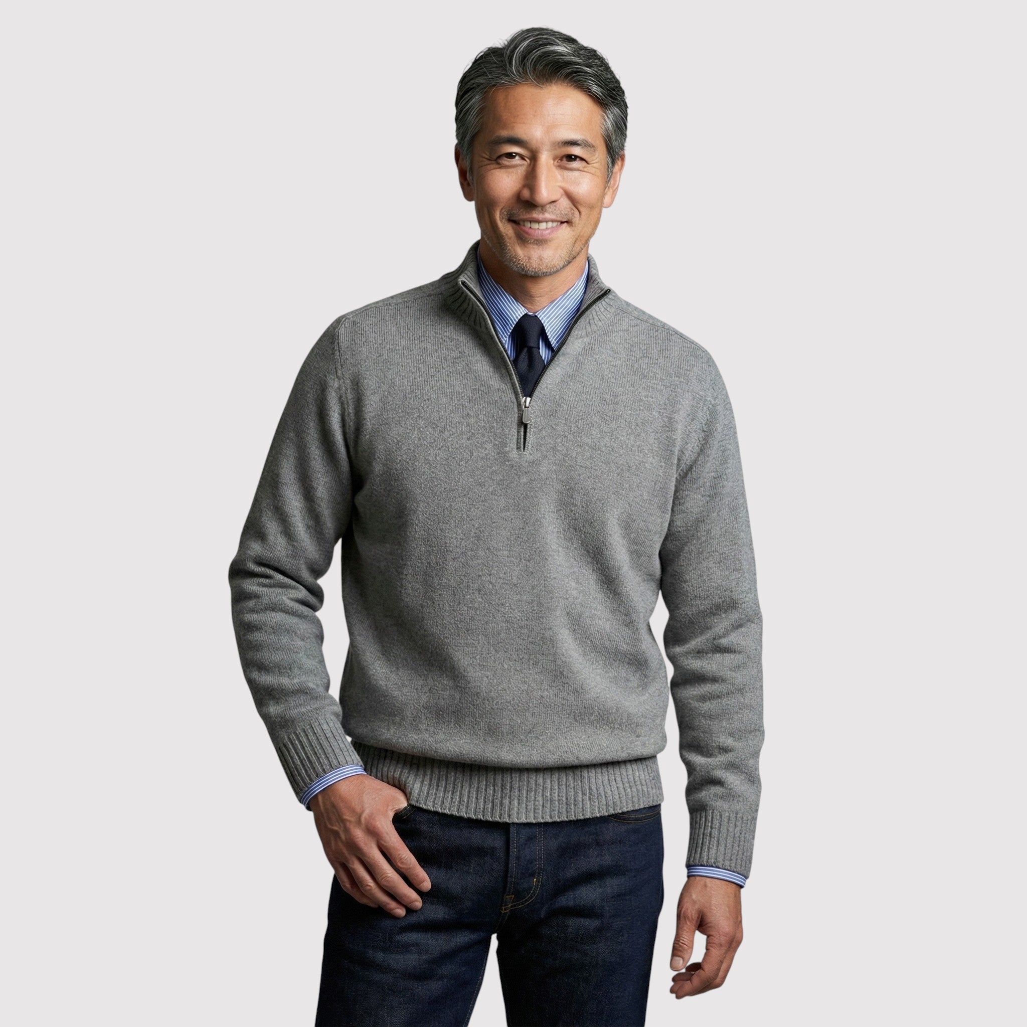 ICHIROH | プレミアム・ハーフジップ・セーター