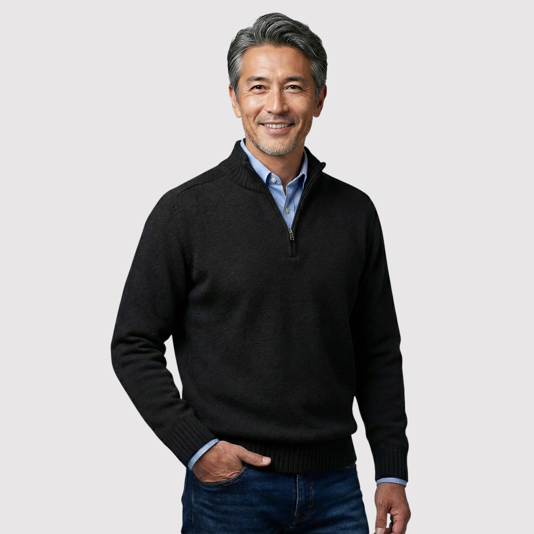 ICHIROH | プレミアム・ハーフジップ・セーター