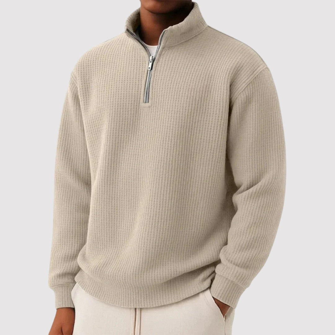 KITAMURA | プレミアム・ニット・クォーター・ジップ・セーター