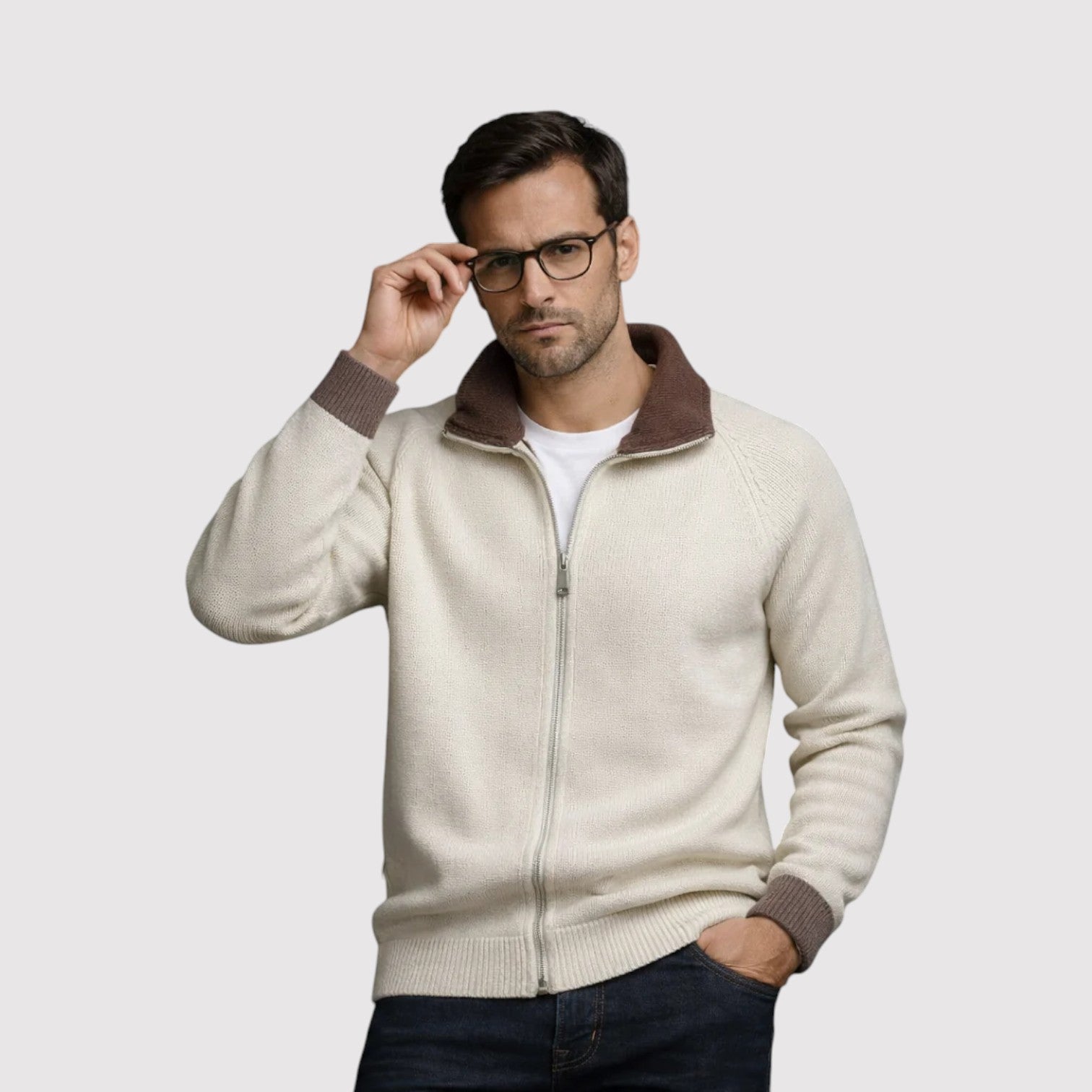 TAKESHITO | プレミアム・ニット・ジップ・ジャケット