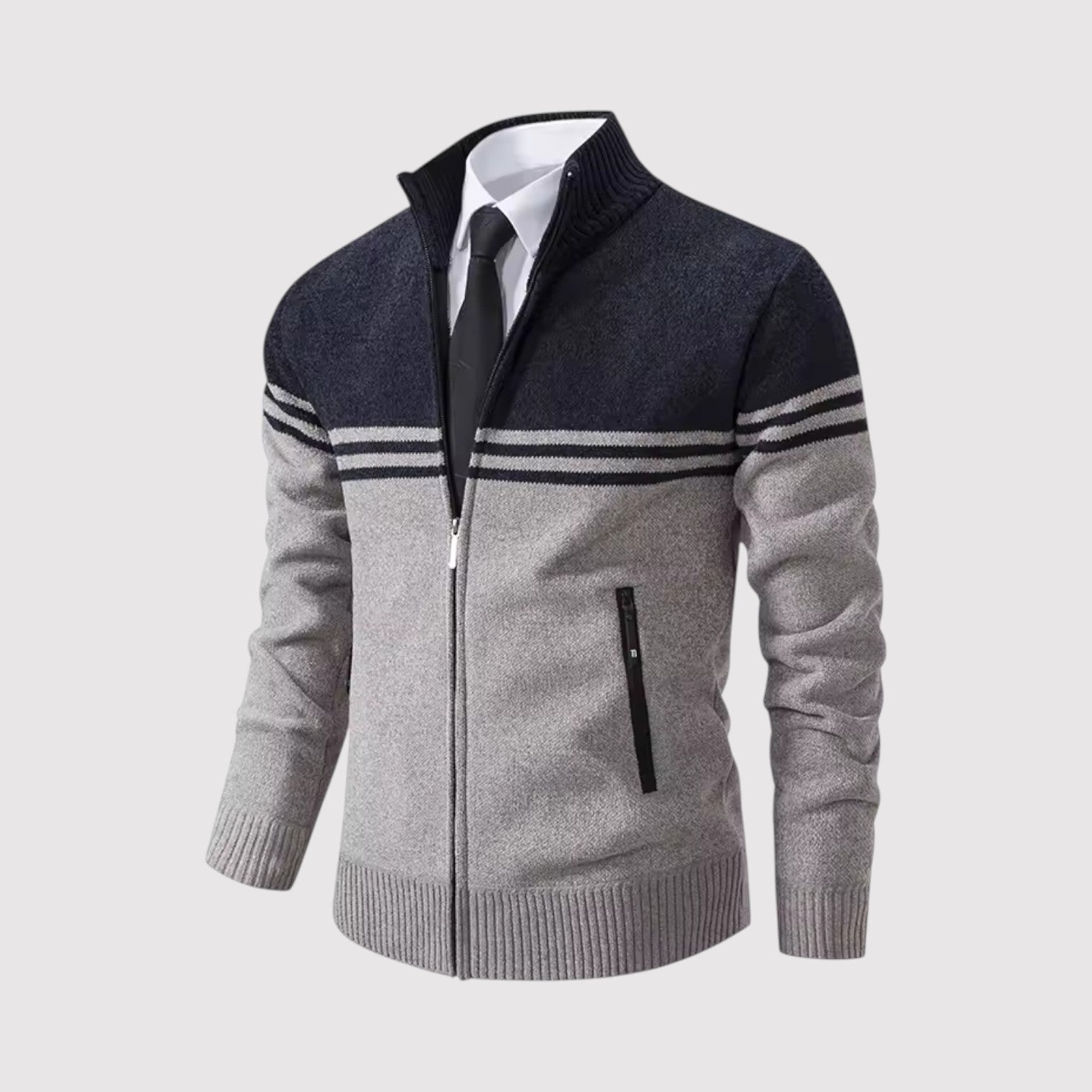 SHURIKEN | プレミアム・ボーダー・ジップ・セーター