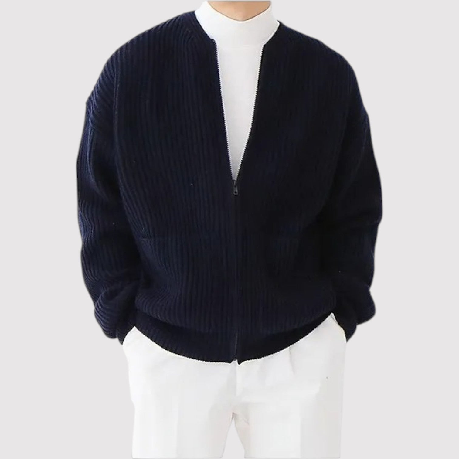 FUMIHIRO | プレミアムジップニットセーター