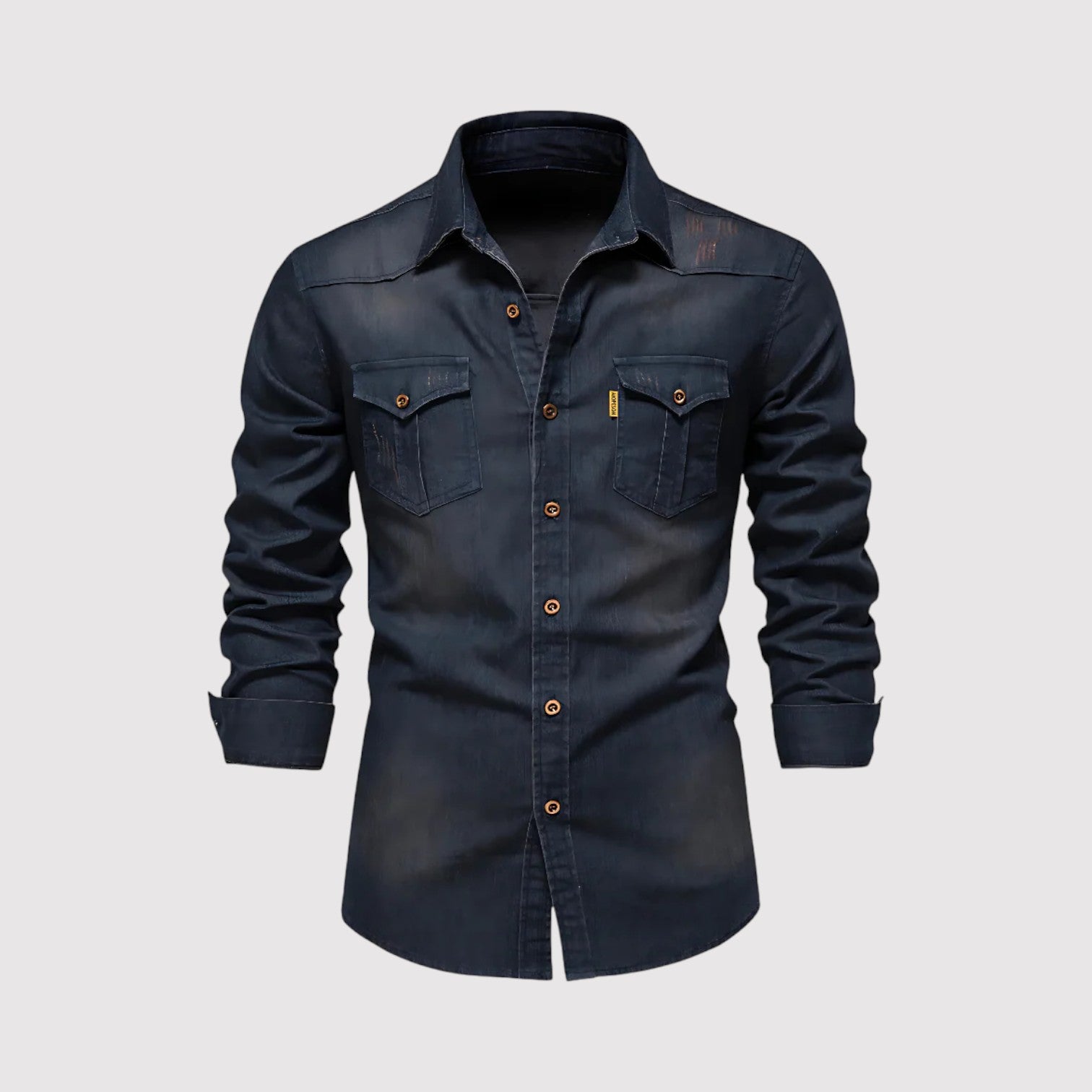 KAJIWARO | プレミアム・コットン・デニム・シャツ